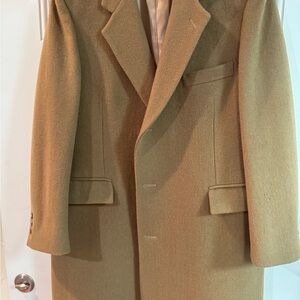 Men's Tan Wool Overcoat